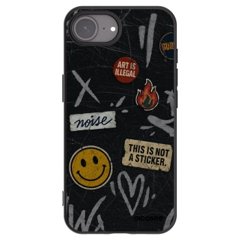 Picasee Μαύρη θήκη σιλικόνης για Apple iPhone 17e - STICKERS x TAGS