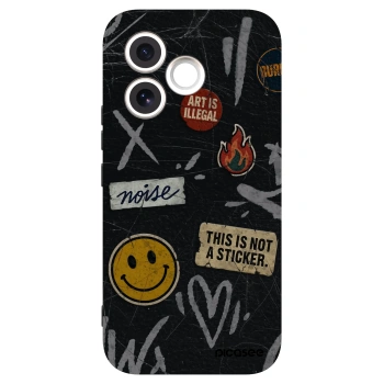 Picasee Μαύρη θήκη σιλικόνης για Honor 600 Lite - STICKERS x TAGS