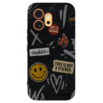 Picasee Μαύρη θήκη σιλικόνης για Honor 600 - STICKERS x TAGS