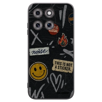 Picasee Μαύρη θήκη σιλικόνης για Motorola Moto G77 - STICKERS x TAGS