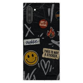 Picasee διαφανής θήκη σιλικόνης Samsung Galaxy Note 10 N970F - STICKERS x TAGS