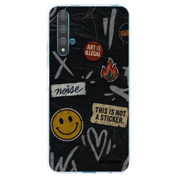 Picasee διαφανής θήκη σιλικόνης Huawei Nova 5T - STICKERS x TAGS
