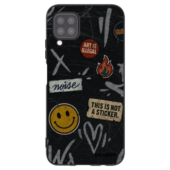 Picasee Μαύρη θήκη σιλικόνης για Huawei P40 Lite - STICKERS x TAGS