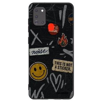 Picasee Μαύρη θήκη σιλικόνης για Samsung Galaxy A21s - STICKERS x TAGS