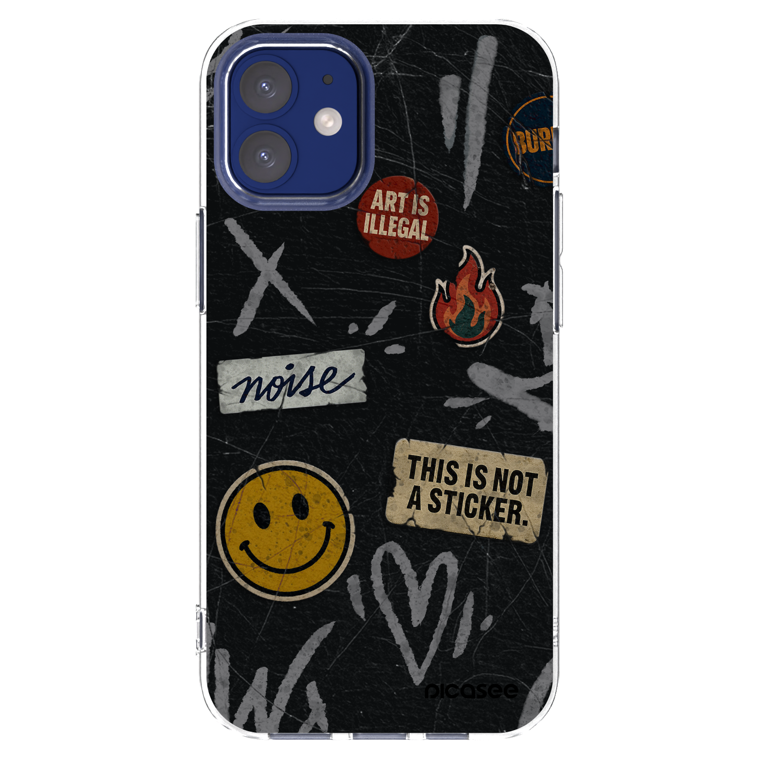 Picasee διαφανής θήκη σιλικόνης Apple iPhone 12 mini - STICKERS x TAGS