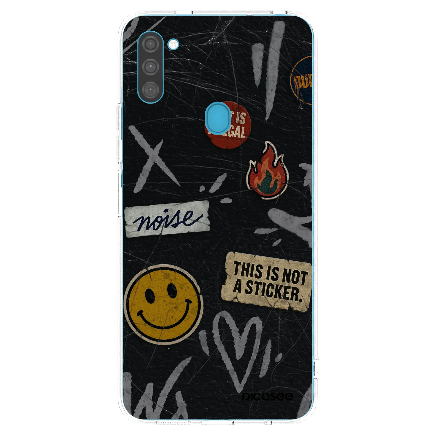 Picasee διαφανής θήκη σιλικόνης Samsung Galaxy M11 - STICKERS x TAGS