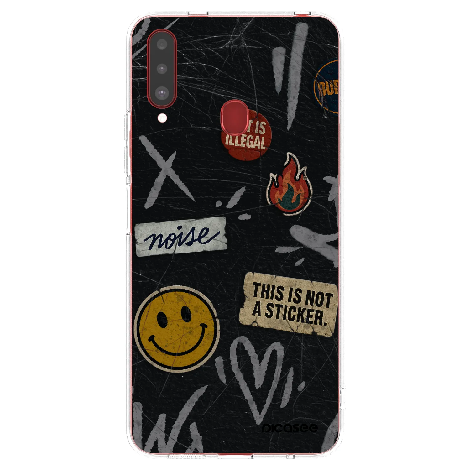 Picasee διαφανής θήκη σιλικόνης Samsung Galaxy A20s - STICKERS x TAGS