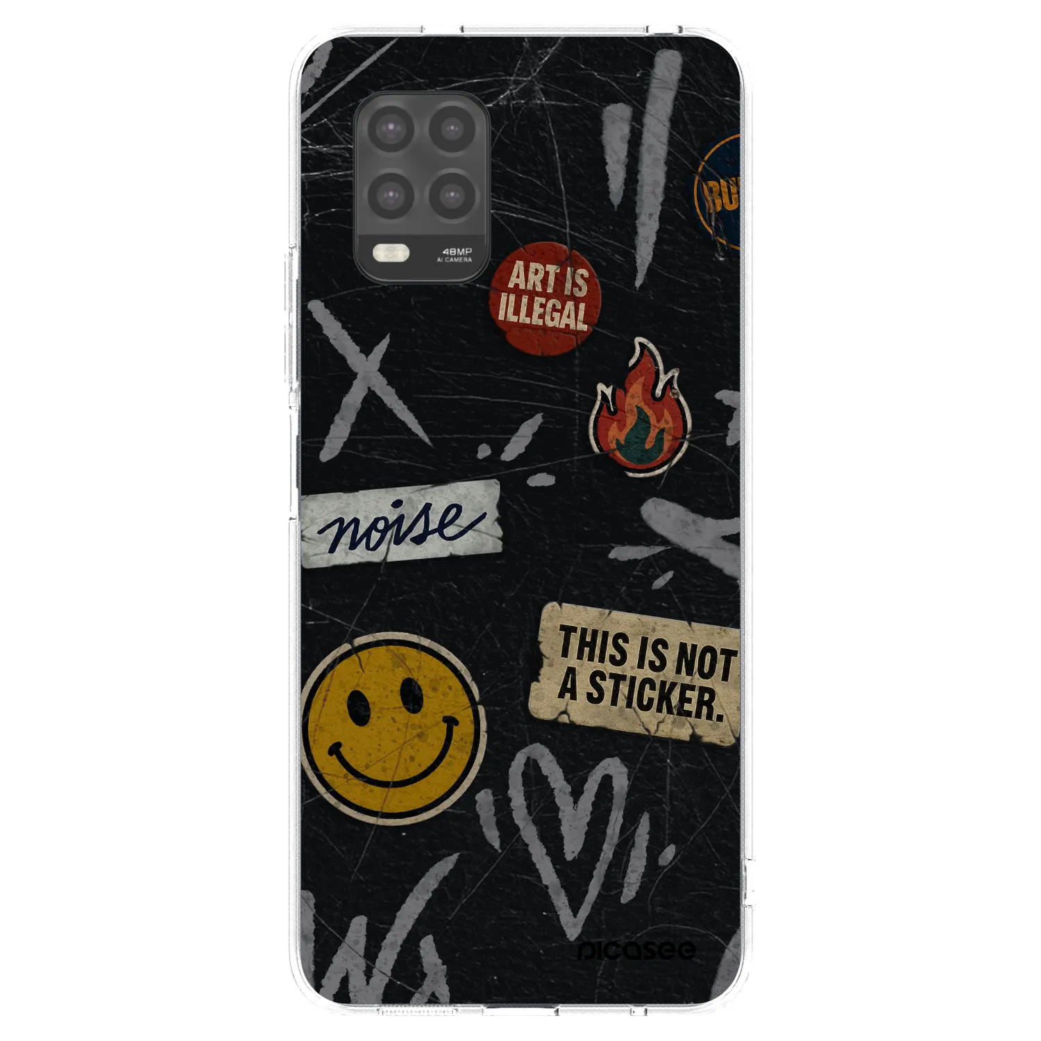 Picasee διαφανής θήκη σιλικόνης Xiaomi Mi 10 Lite - STICKERS x TAGS