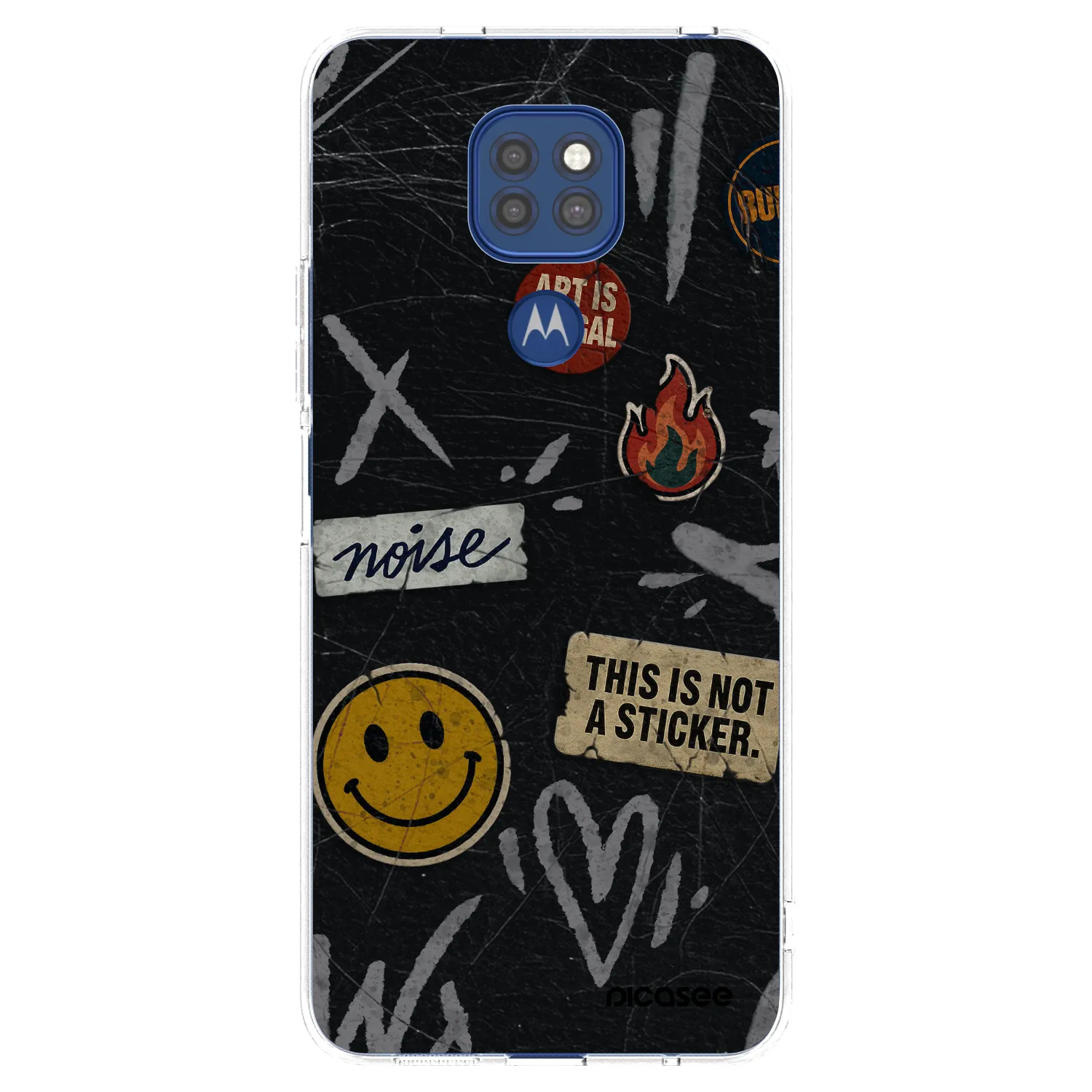 Picasee διαφανής θήκη σιλικόνης Motorola Moto G9 Play - STICKERS x TAGS