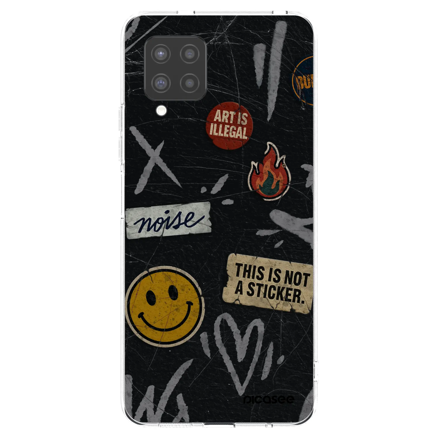 Picasee διαφανής θήκη σιλικόνης Samsung Galaxy A42 A426B - STICKERS x TAGS