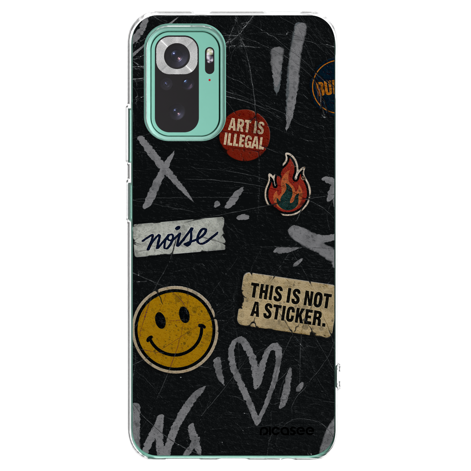 Picasee διαφανής θήκη σιλικόνης Xiaomi Redmi Note 10 Pro - STICKERS x TAGS