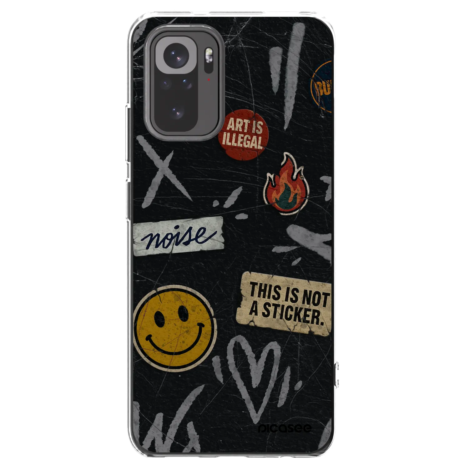 Picasee διαφανής θήκη σιλικόνης Xiaomi Redmi Note 10S - STICKERS x TAGS