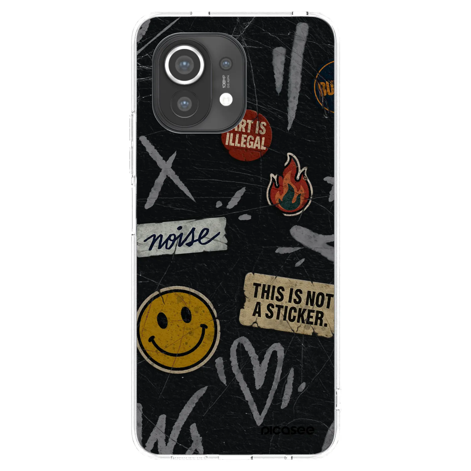 Picasee διαφανής θήκη σιλικόνης Xiaomi Mi 11 - STICKERS x TAGS