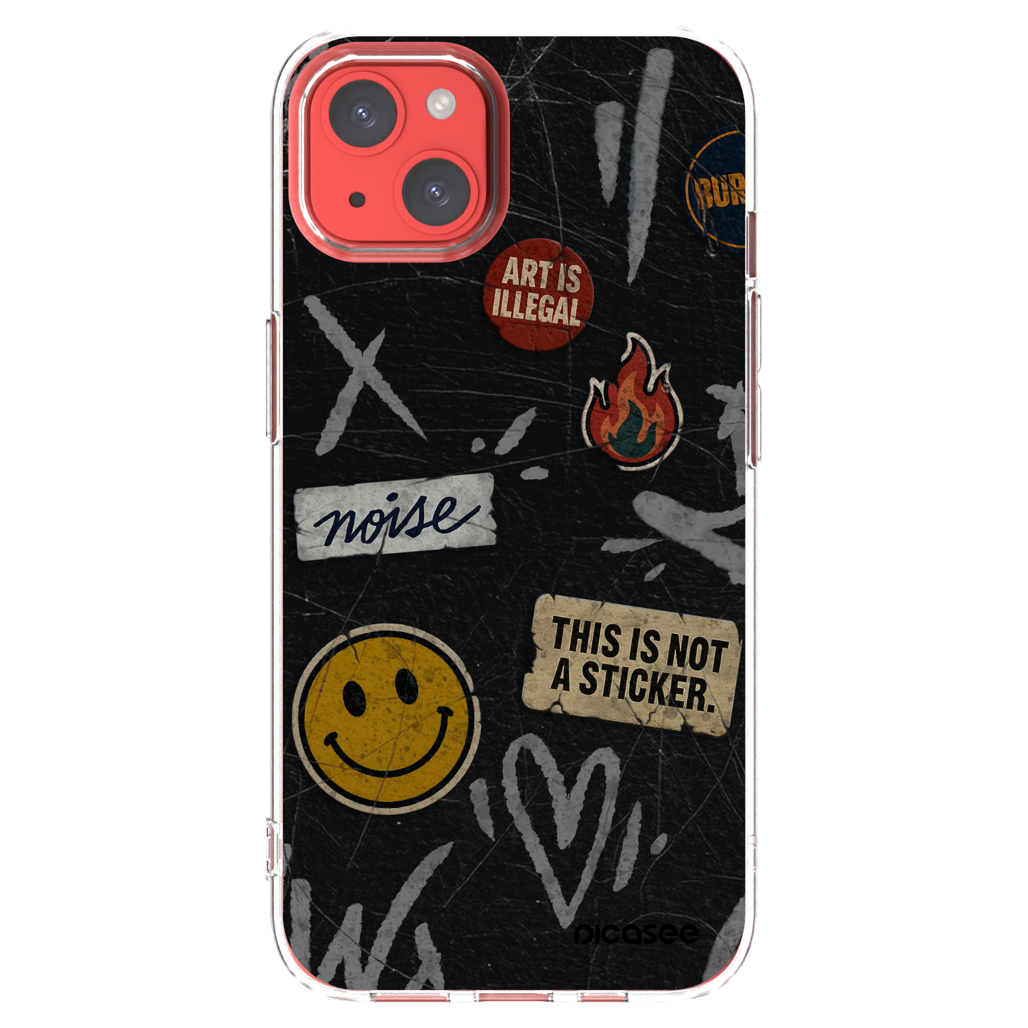 Picasee διαφανής θήκη σιλικόνης Apple iPhone 13 - STICKERS x TAGS