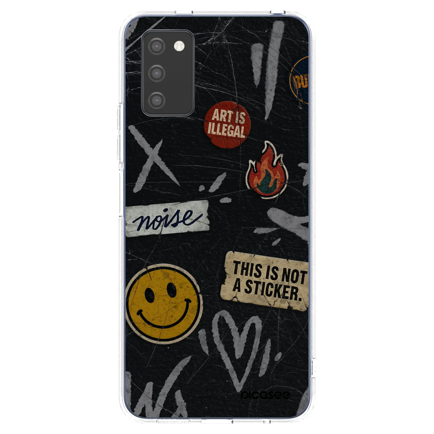 Picasee διαφανής θήκη σιλικόνης Samsung Galaxy A02s A025G - STICKERS x TAGS
