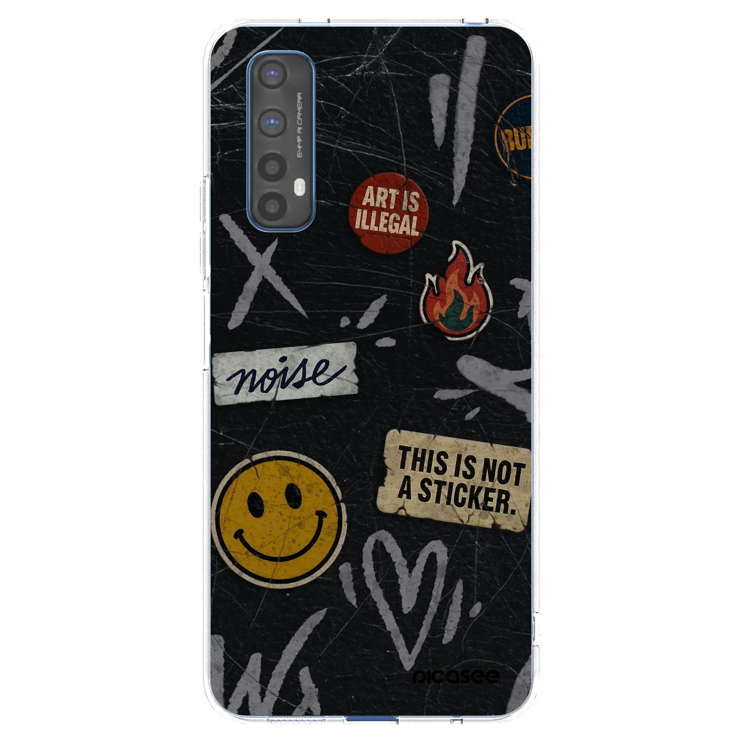 Picasee διαφανής θήκη σιλικόνης Realme 7 - STICKERS x TAGS