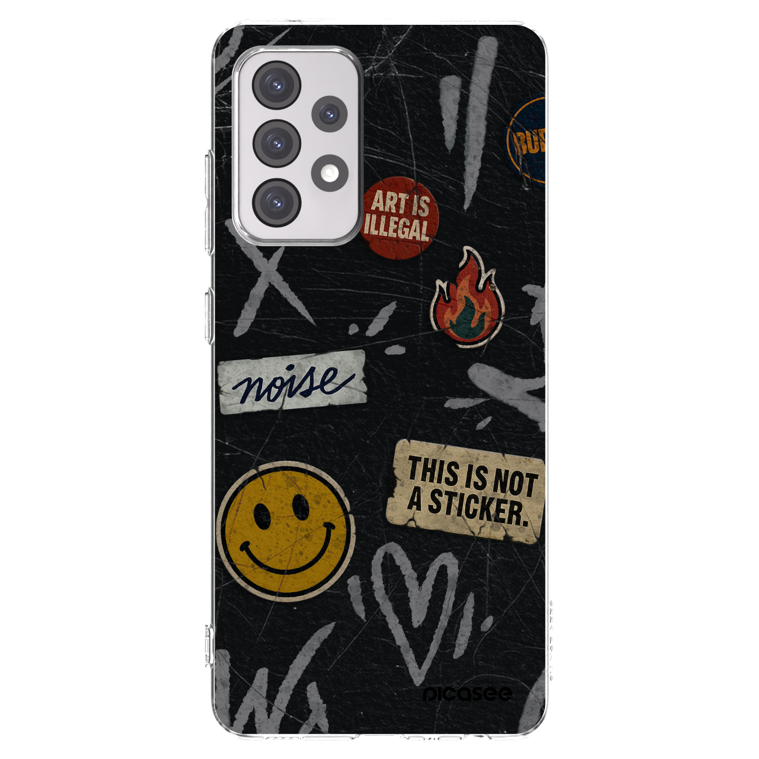 Picasee διαφανής θήκη σιλικόνης Samsung Galaxy A52s 5G A528B - STICKERS x TAGS