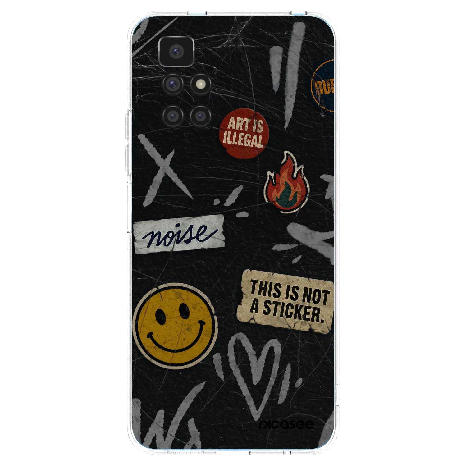 Picasee διαφανής θήκη σιλικόνης Xiaomi Redmi 10 - STICKERS x TAGS