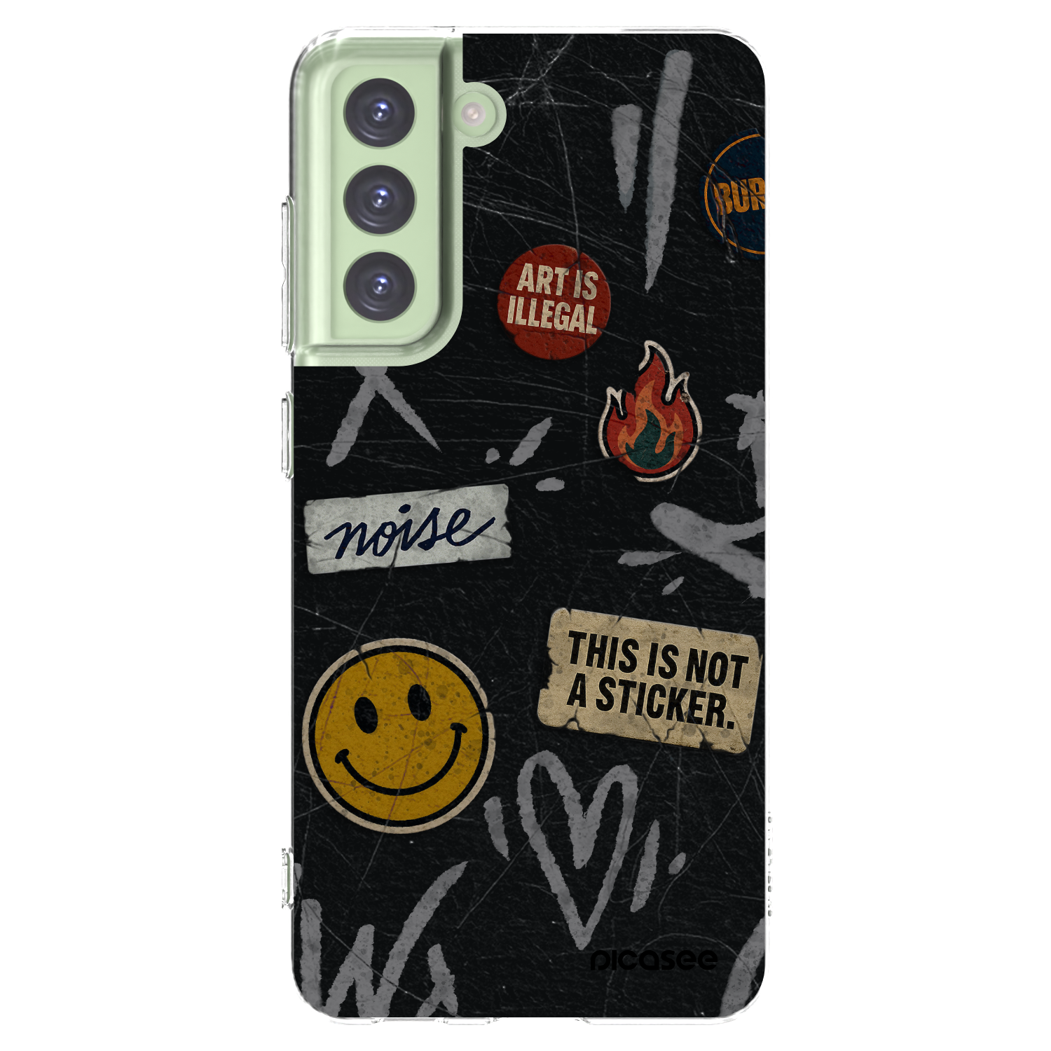 Picasee διαφανής θήκη σιλικόνης Samsung Galaxy S21 FE 5G - STICKERS x TAGS