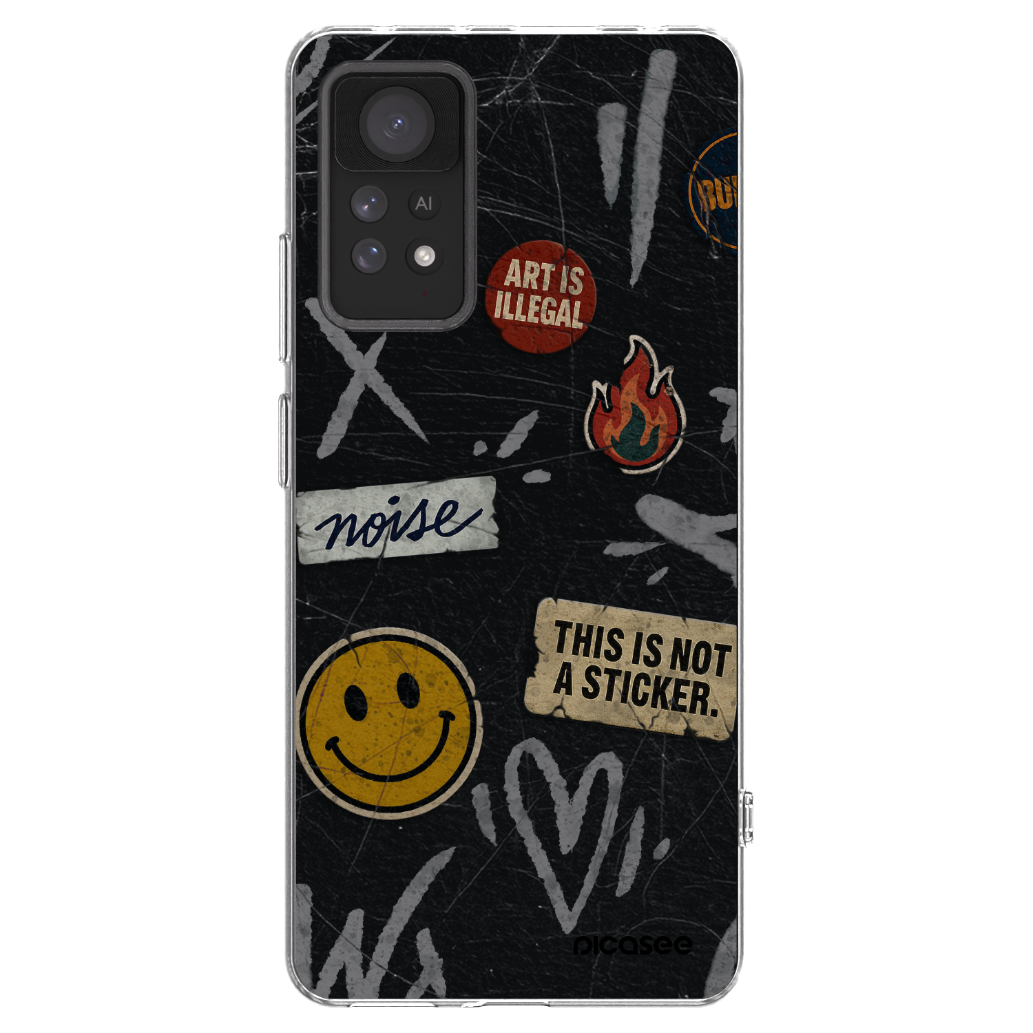 Picasee διαφανής θήκη σιλικόνης Xiaomi Redmi Note 11 Pro 5G - STICKERS x TAGS