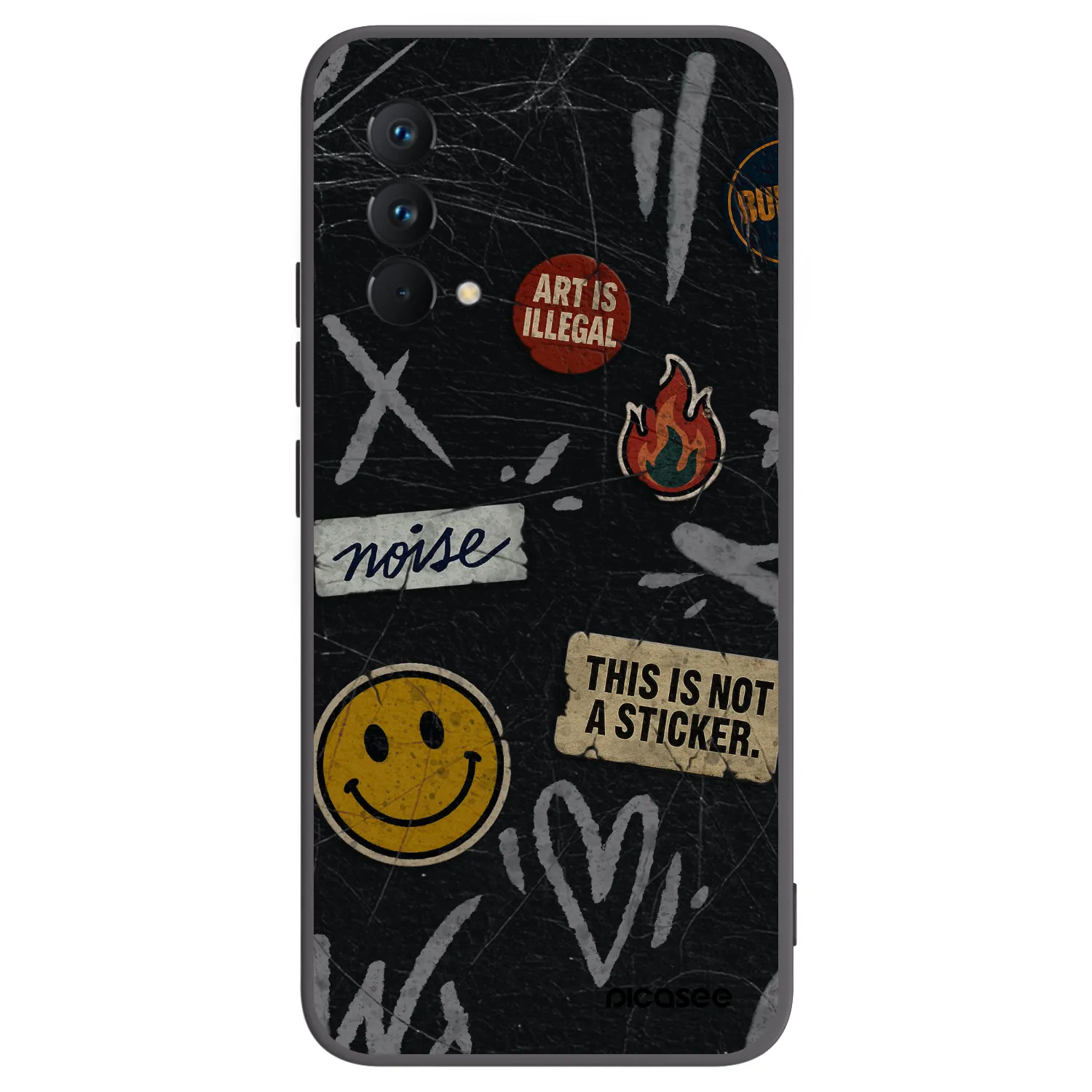 Picasee Μαύρη θήκη σιλικόνης για Realme GT Master Edition 5G - STICKERS x TAGS