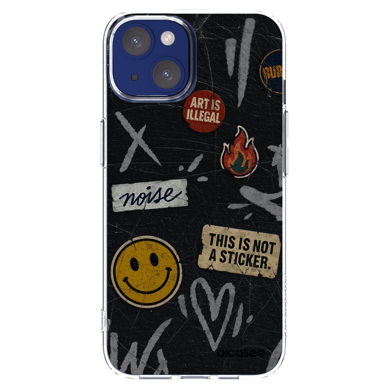 Picasee διαφανής θήκη σιλικόνης Apple iPhone 14 - STICKERS x TAGS