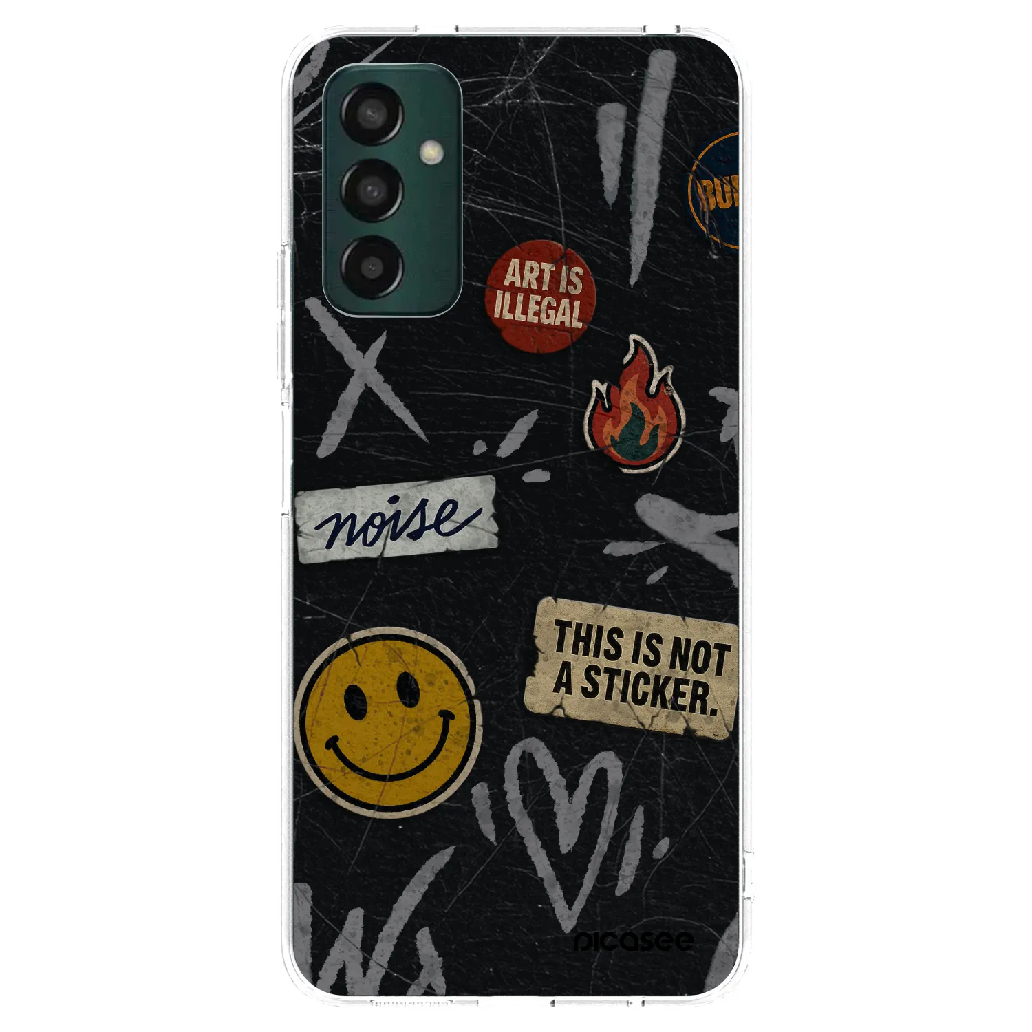 Picasee διαφανής θήκη σιλικόνης Samsung Galaxy M13 M135F - STICKERS x TAGS