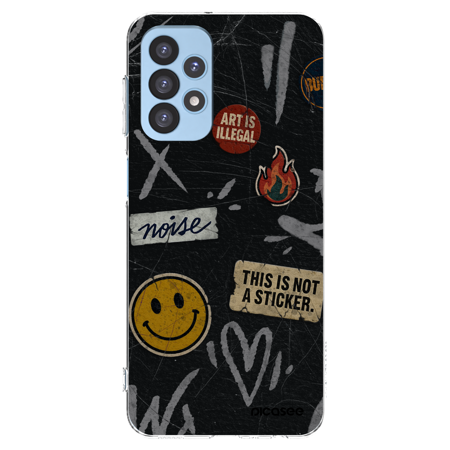 Picasee διαφανής θήκη σιλικόνης Samsung Galaxy A23 A235F 4G - STICKERS x TAGS