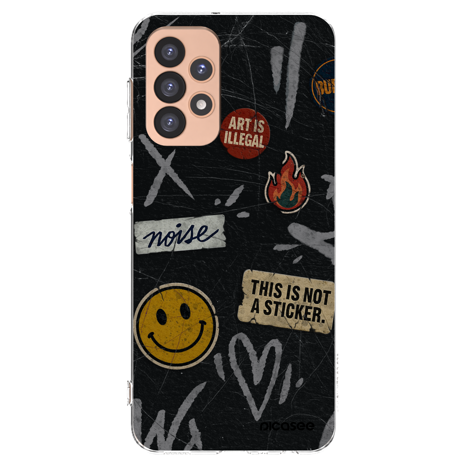 Picasee διαφανής θήκη σιλικόνης Samsung Galaxy A23 A236B 5G - STICKERS x TAGS
