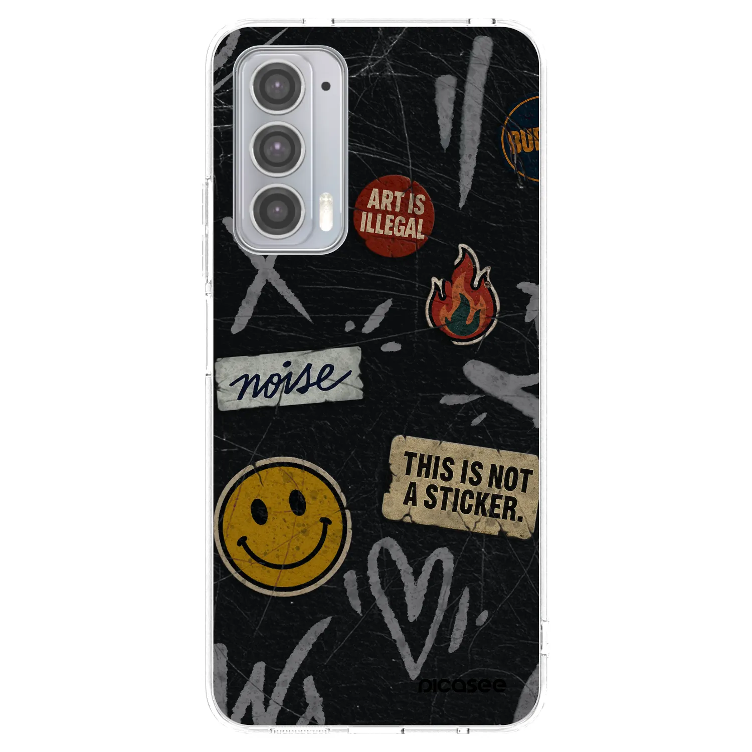 Picasee διαφανής θήκη σιλικόνης Motorola Edge 20 - STICKERS x TAGS
