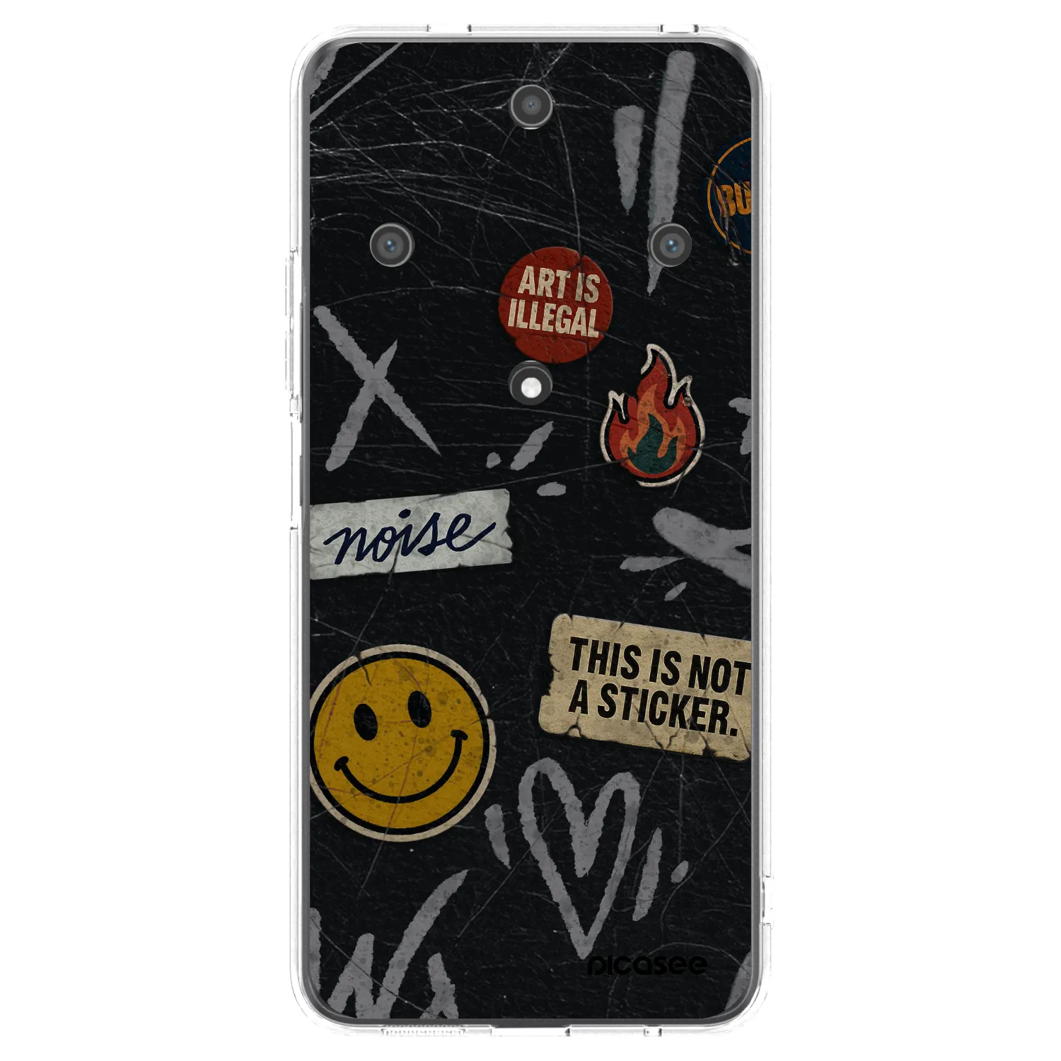 Picasee διαφανής θήκη σιλικόνης Honor Magic5 Lite 5G - STICKERS x TAGS
