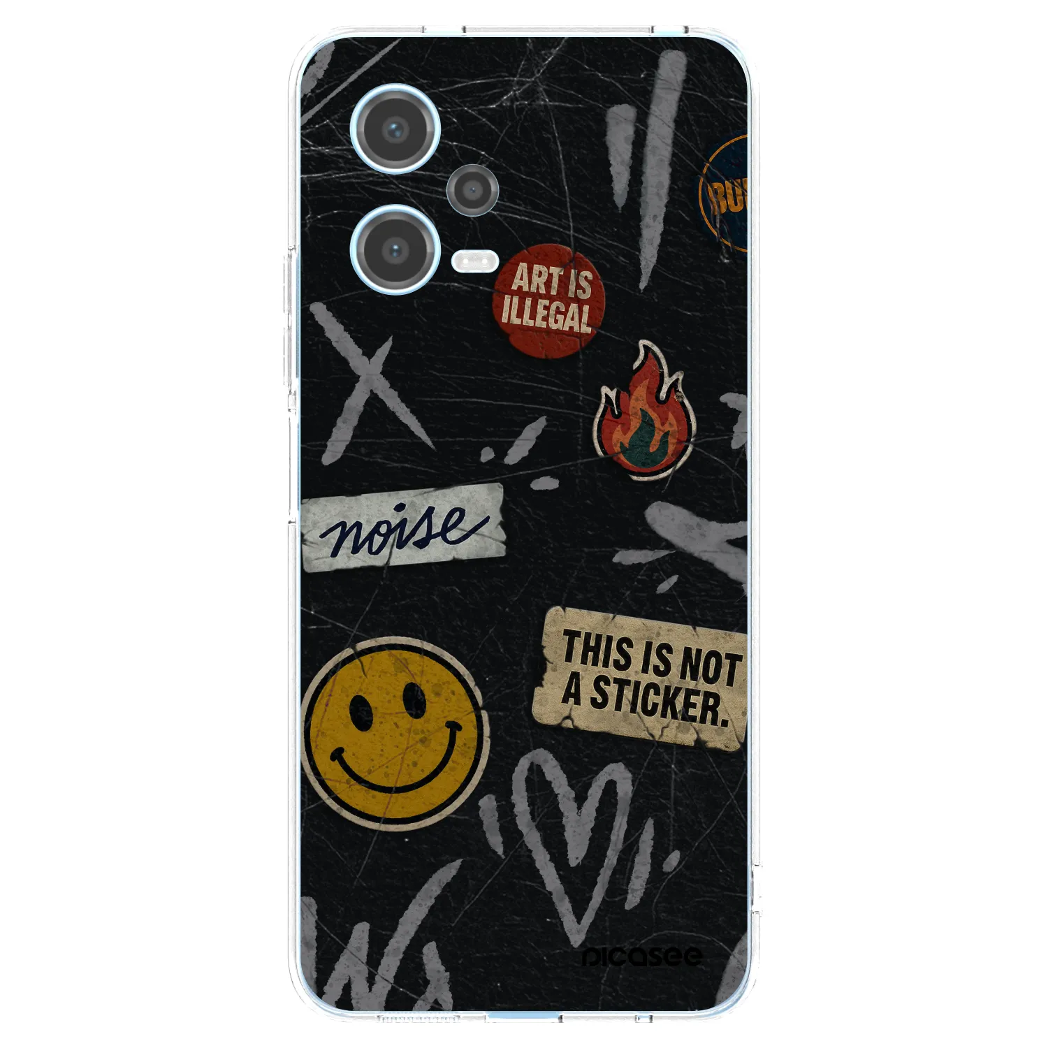 Picasee διαφανής θήκη σιλικόνης Xiaomi Redmi Note 12 5G - STICKERS x TAGS
