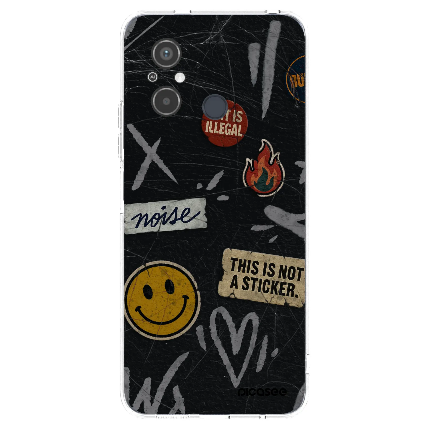 Picasee διαφανής θήκη σιλικόνης Xiaomi Redmi 12C - STICKERS x TAGS