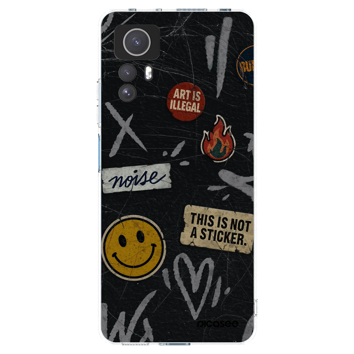 Picasee διαφανής θήκη σιλικόνης Xiaomi Redmi Note 12S - STICKERS x TAGS