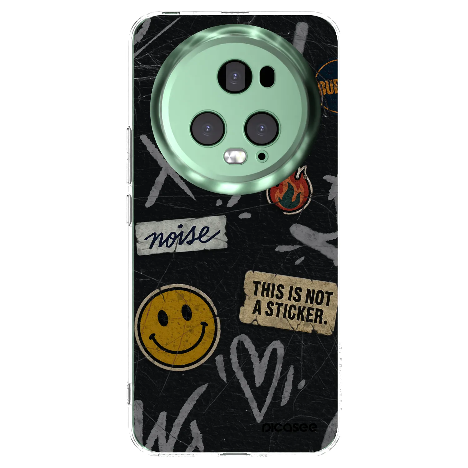 Picasee διαφανής θήκη σιλικόνης Honor Magic5 Pro - STICKERS x TAGS