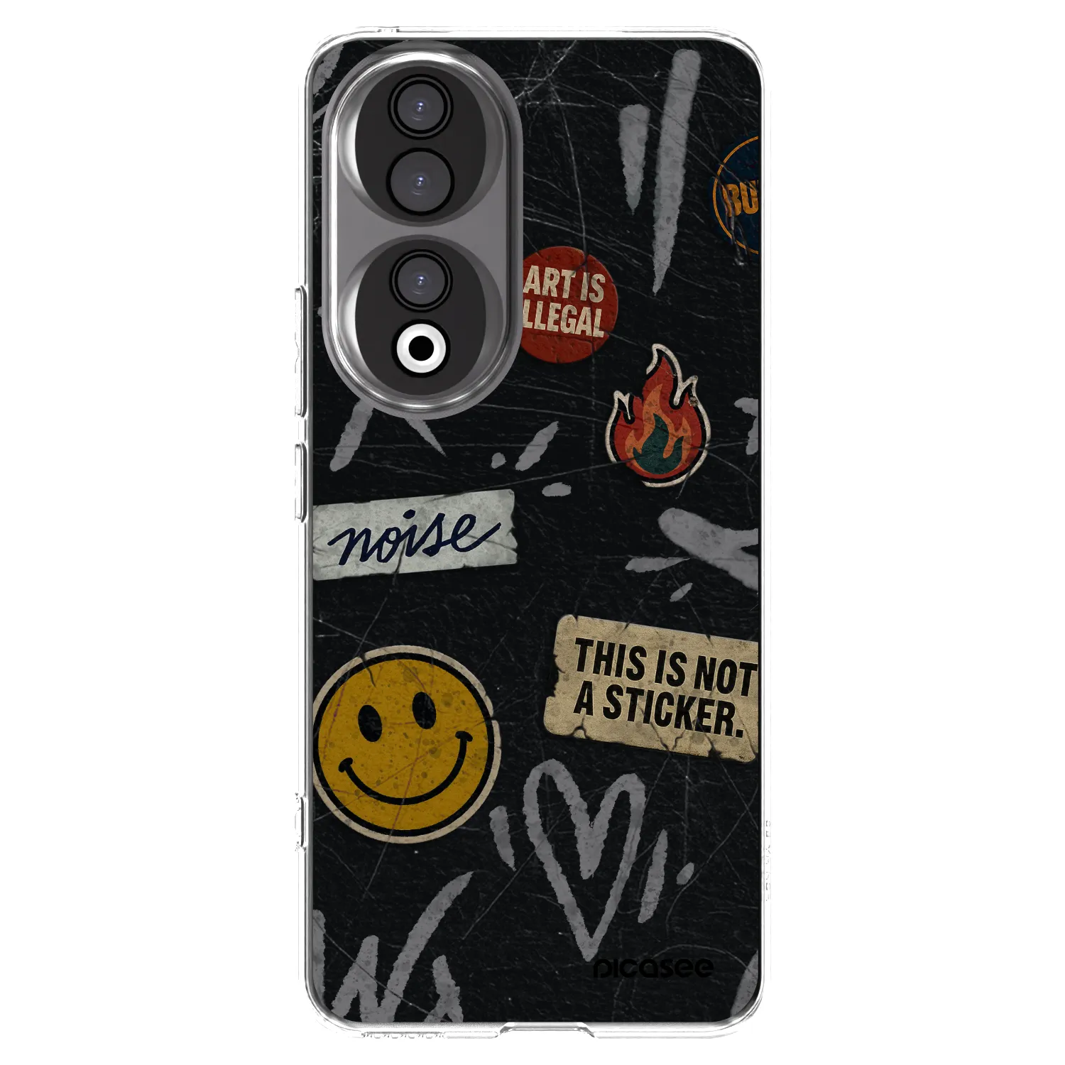 Picasee διαφανής θήκη σιλικόνης Honor 90 5G - STICKERS x TAGS