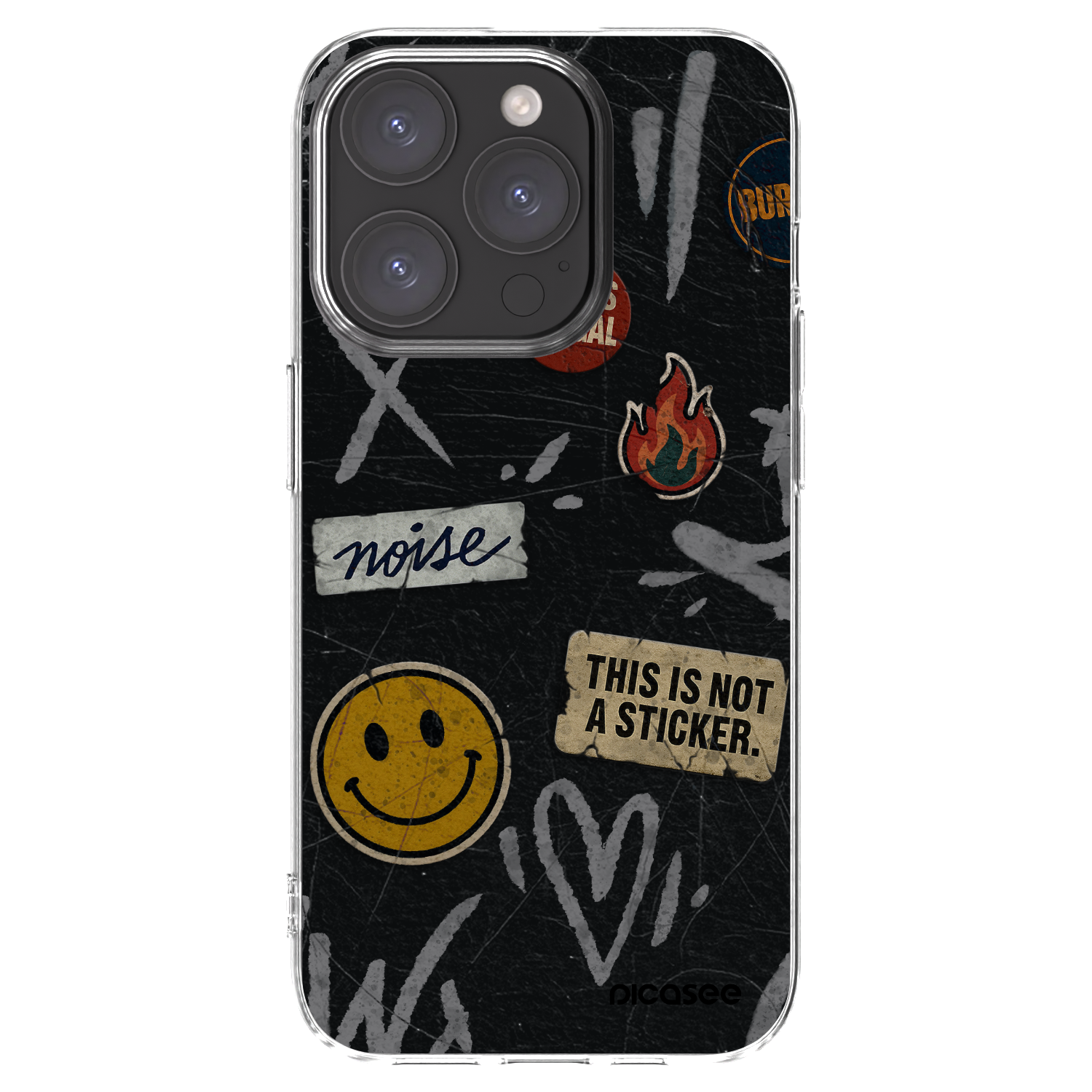 Picasee διαφανής θήκη σιλικόνης Apple iPhone 15 Pro - STICKERS x TAGS