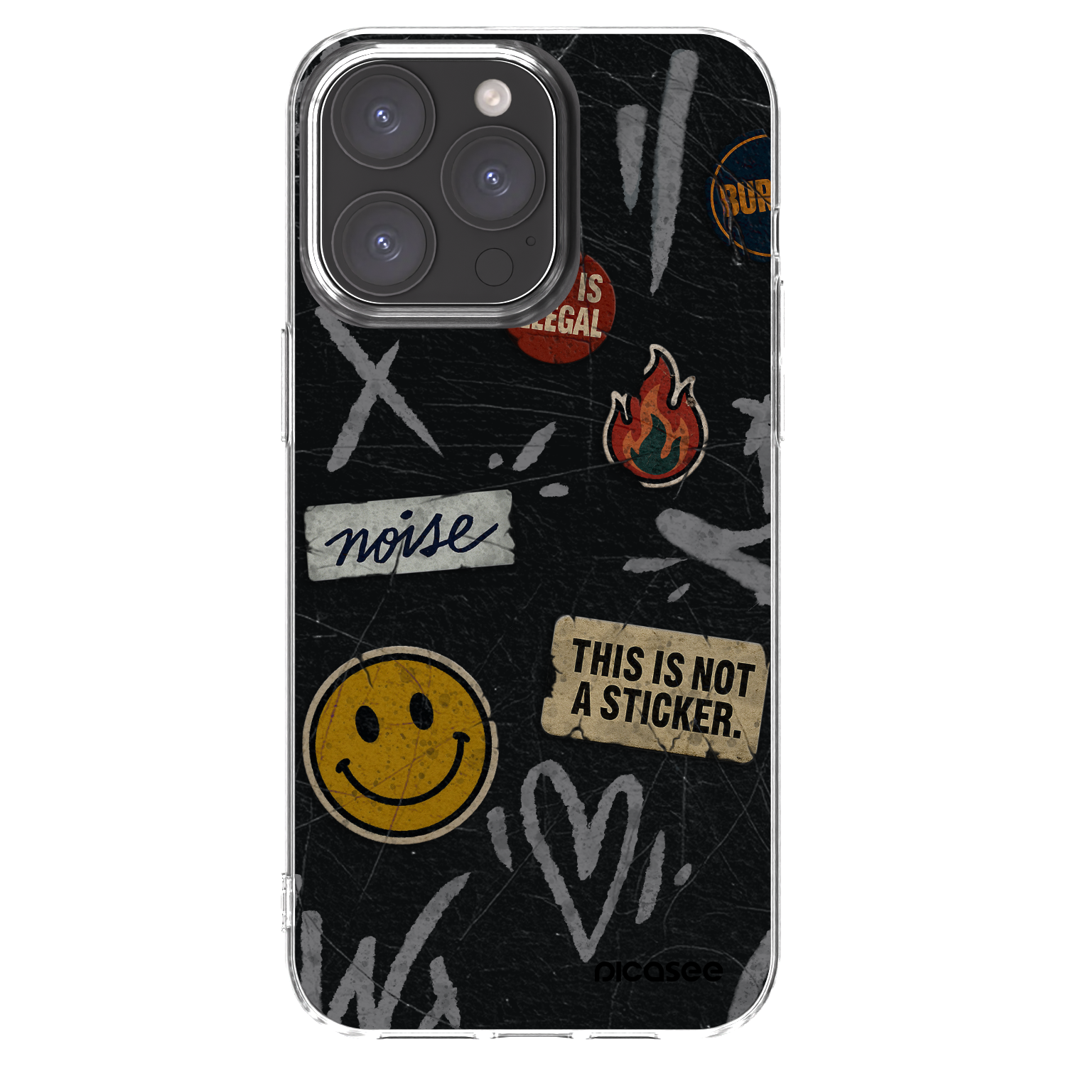 Picasee διαφανής θήκη σιλικόνης Apple iPhone 15 Pro Max - STICKERS x TAGS