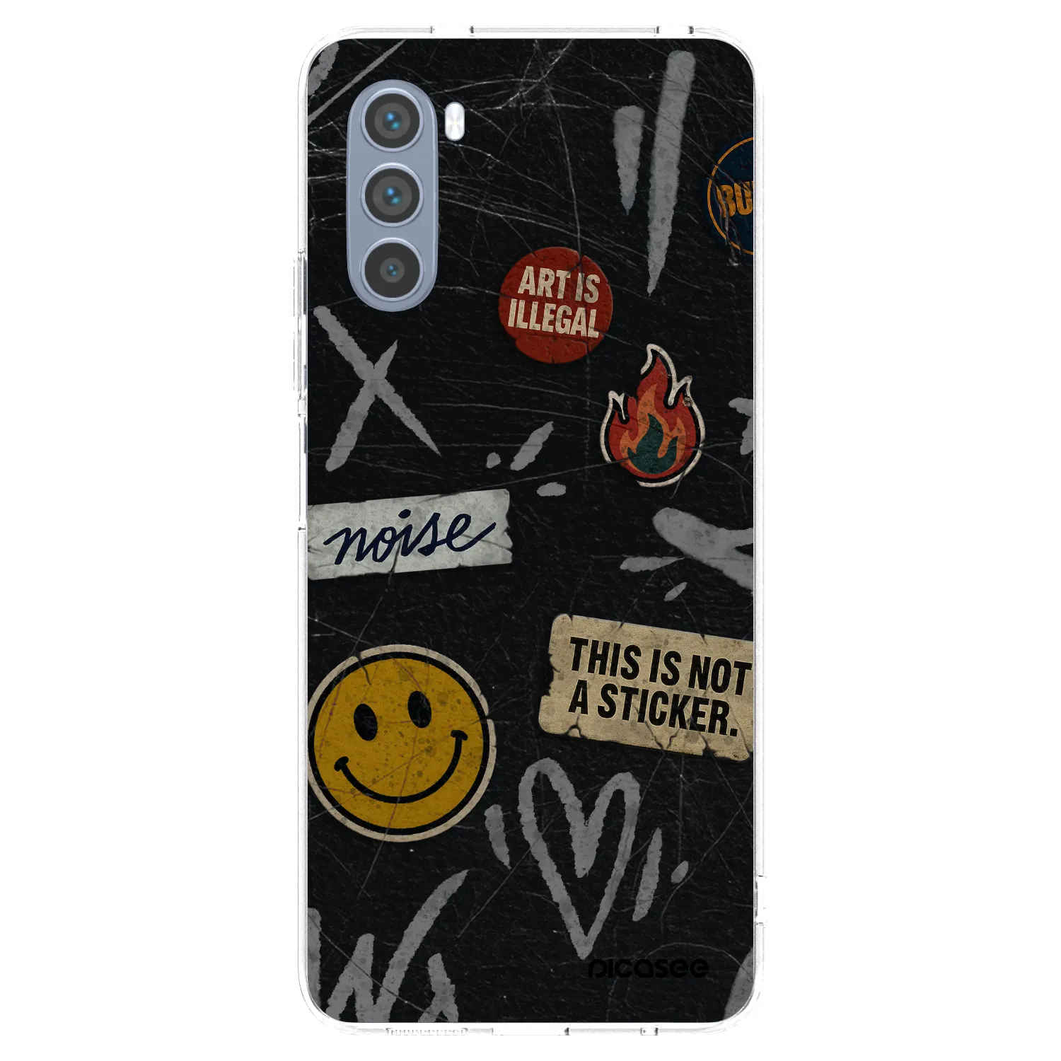 Picasee διαφανής θήκη σιλικόνης Motorola Moto G62 - STICKERS x TAGS