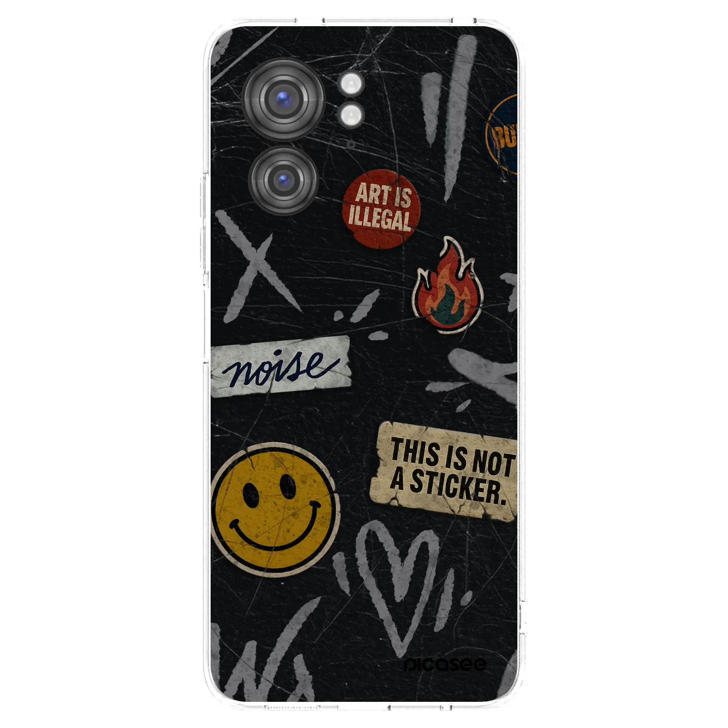 Picasee διαφανής θήκη σιλικόνης Motorola Edge 40 - STICKERS x TAGS