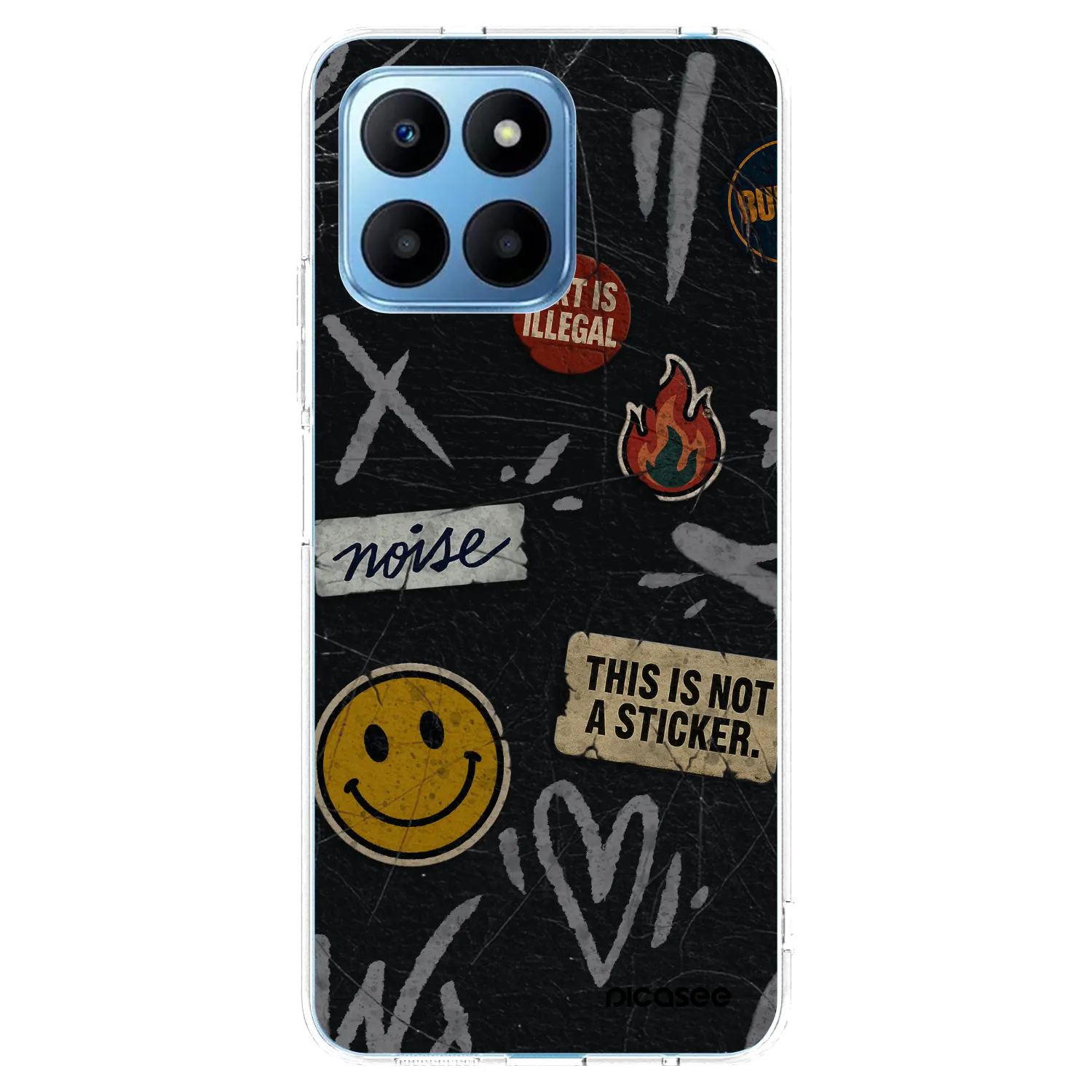 Picasee διαφανής θήκη σιλικόνης Honor 70 Lite - STICKERS x TAGS