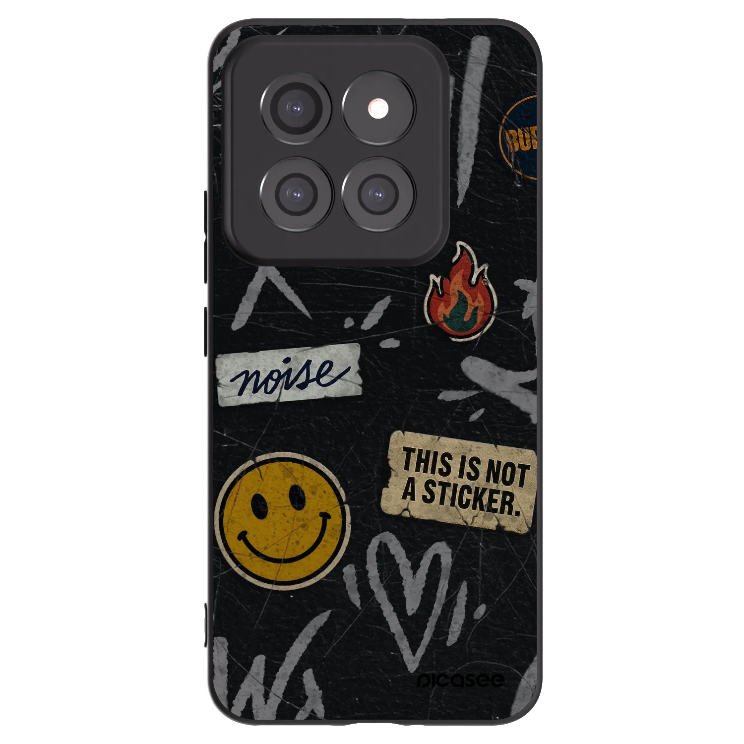 Picasee Μαύρη θήκη σιλικόνης για Xiaomi 14 Pro - STICKERS x TAGS