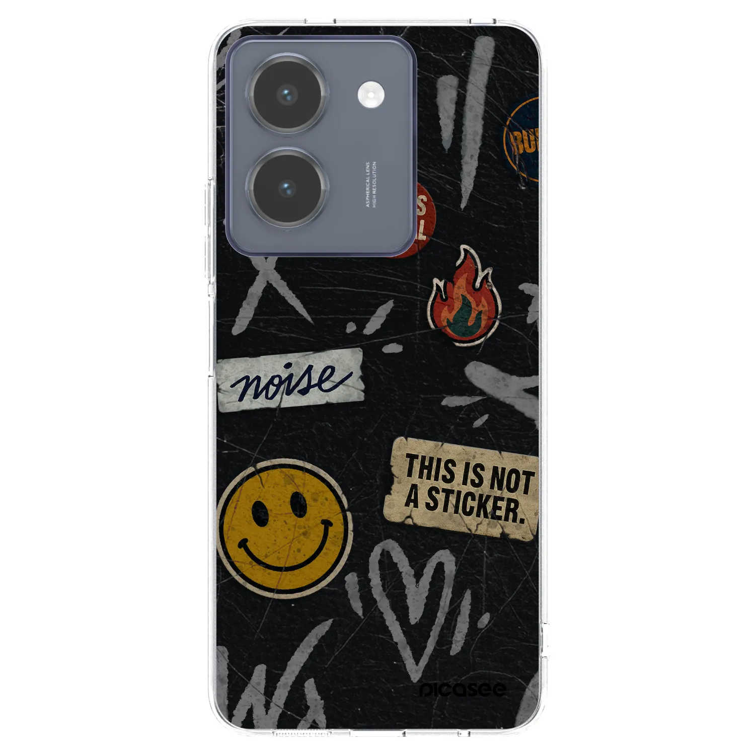 Picasee διαφανής θήκη σιλικόνης Vivo Y36 4G - STICKERS x TAGS