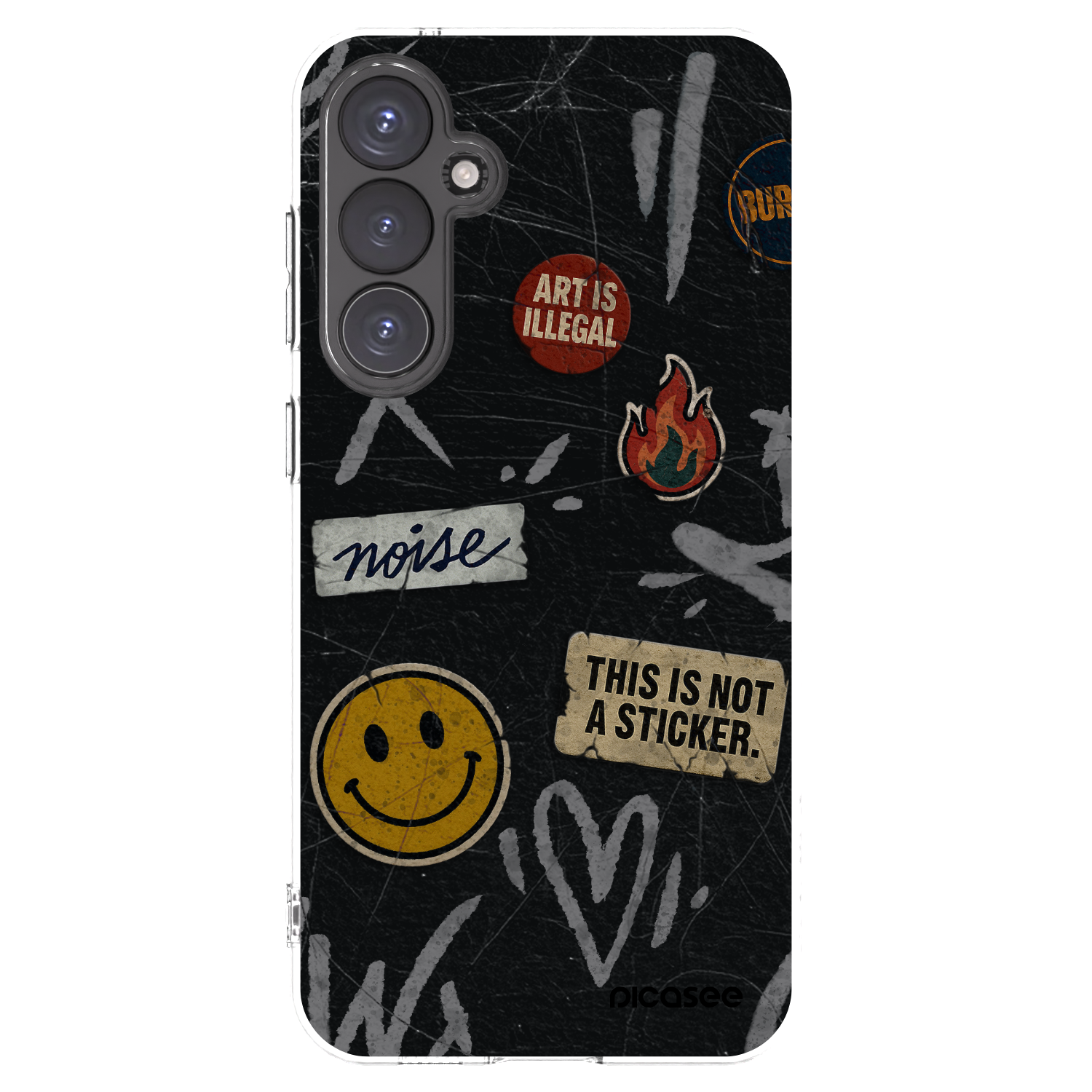 Picasee διαφανής θήκη σιλικόνης Samsung Galaxy S23 FE S711B - STICKERS x TAGS