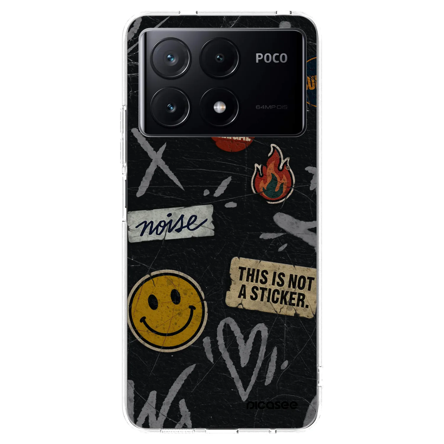 Picasee διαφανής θήκη σιλικόνης Xiaomi Poco X6 Pro - STICKERS x TAGS