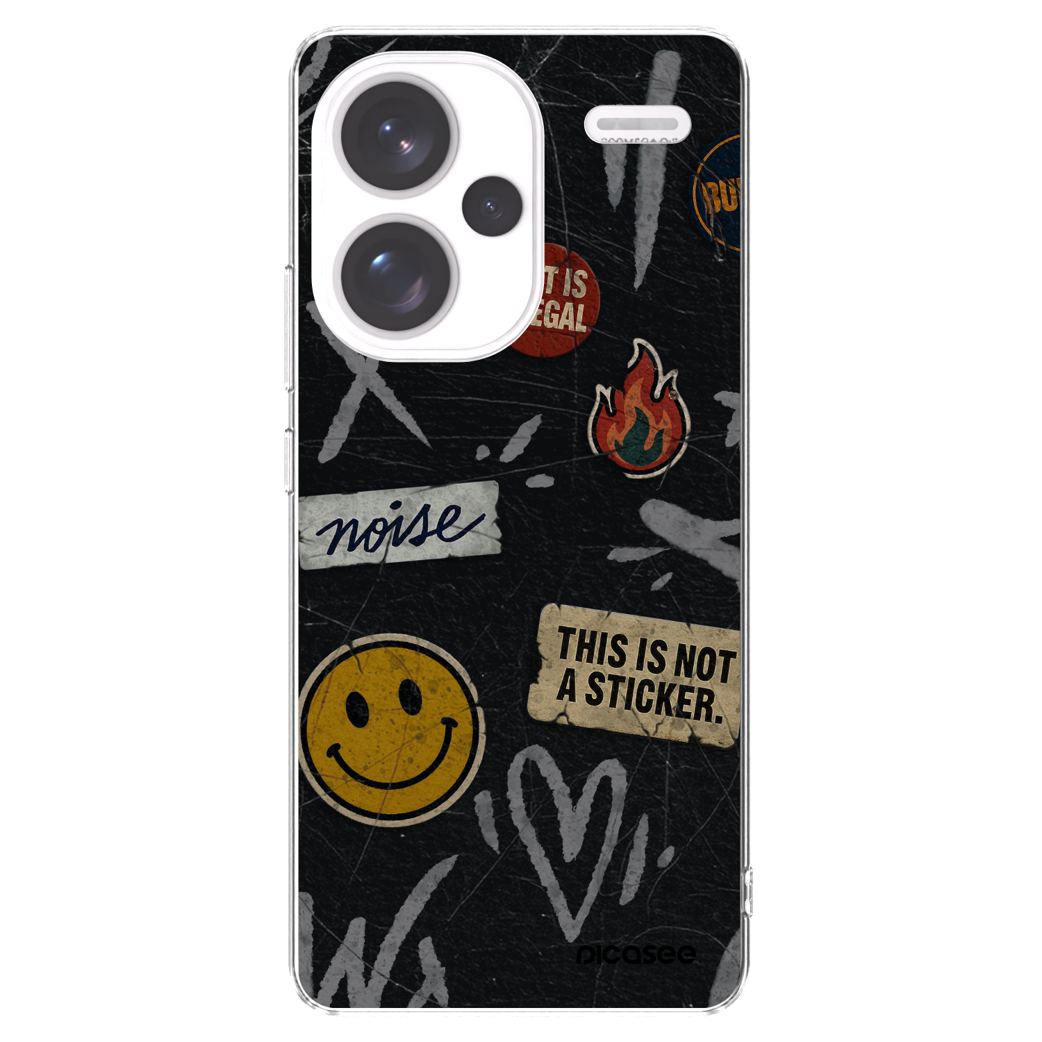 Picasee διαφανής θήκη σιλικόνης Xiaomi Redmi Note 13 Pro+ 5G - STICKERS x TAGS