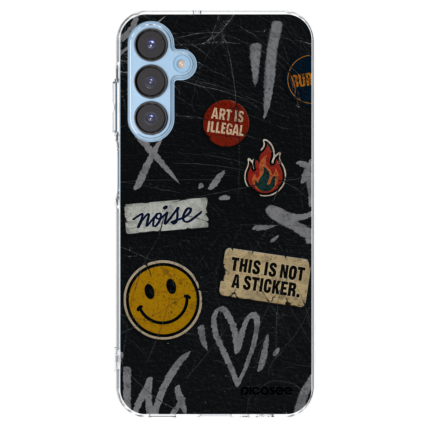Picasee διαφανής θήκη σιλικόνης Samsung Galaxy A15 A156B 5G - STICKERS x TAGS
