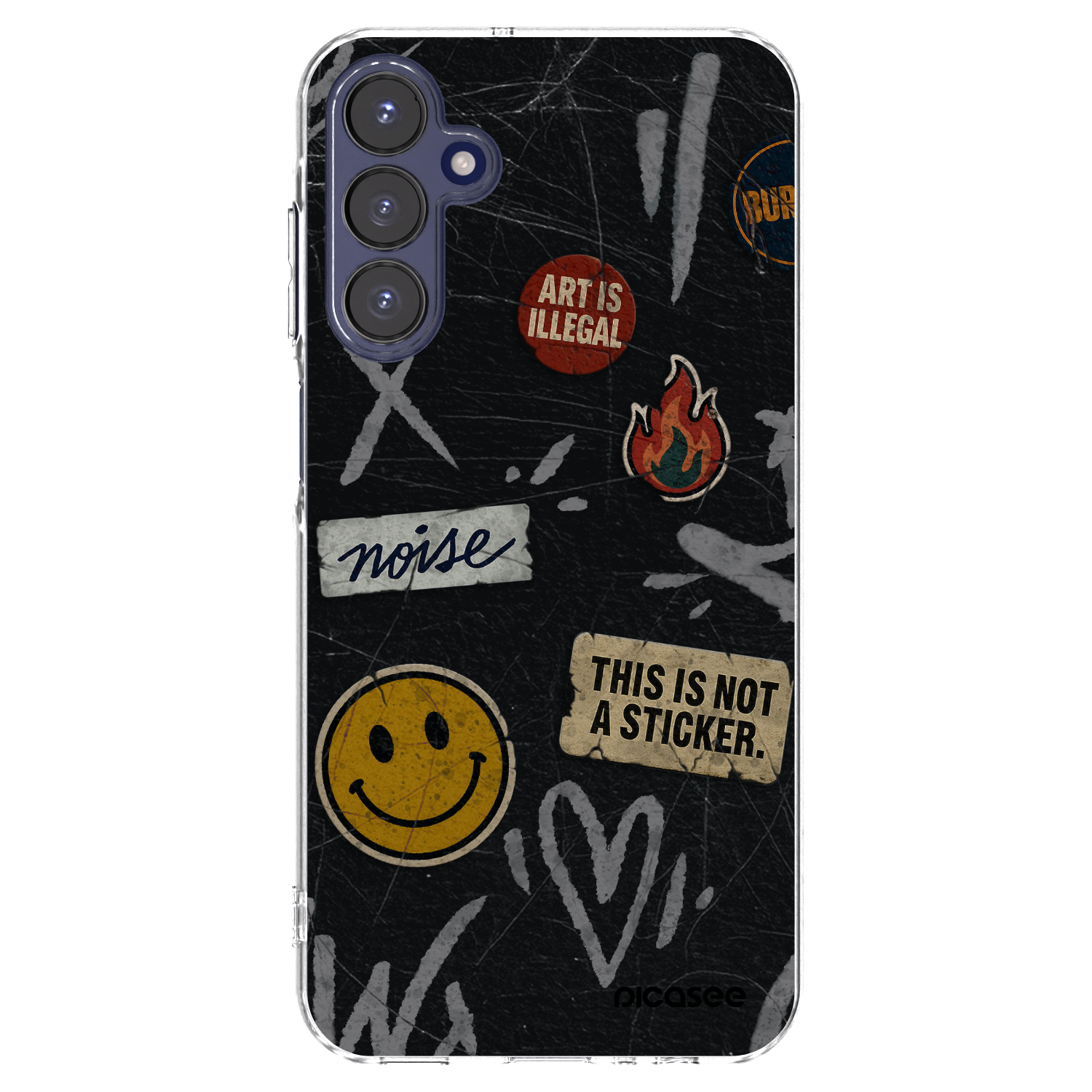 Picasee διαφανής θήκη σιλικόνης Samsung Galaxy A15 A155F 4G - STICKERS x TAGS