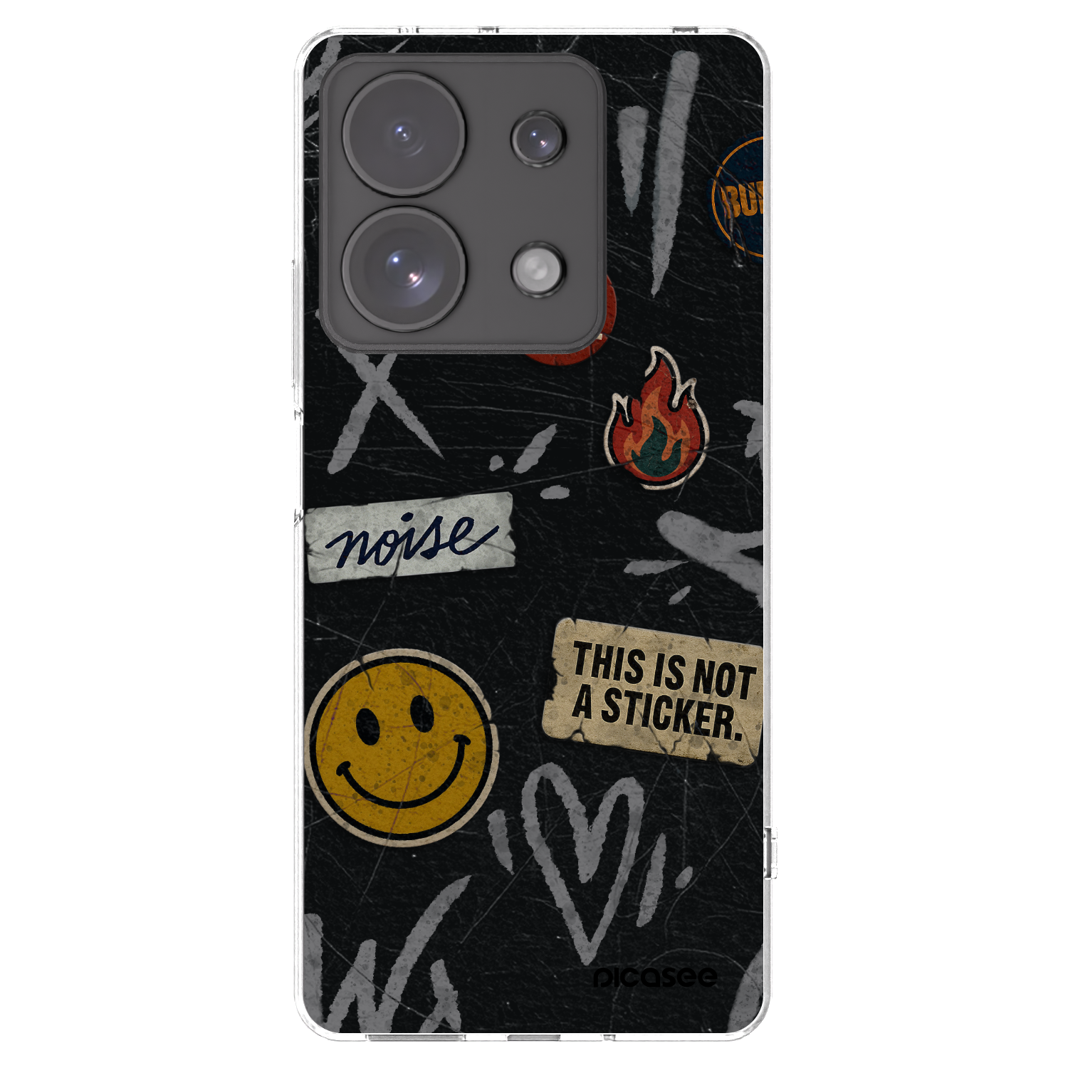 Picasee διαφανής θήκη σιλικόνης Xiaomi Redmi Note 13 Pro 4G - STICKERS x TAGS