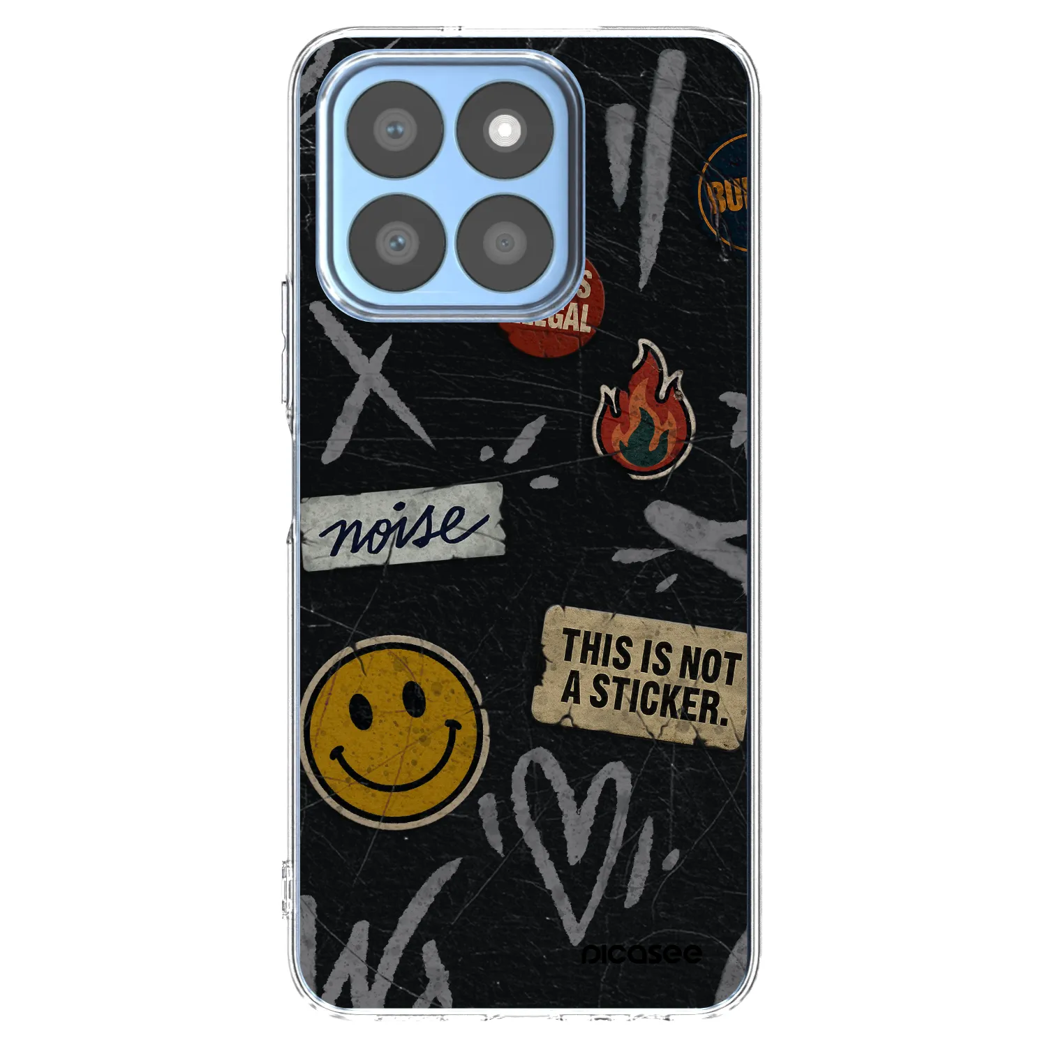 Picasee διαφανής θήκη σιλικόνης Honor X8b - STICKERS x TAGS